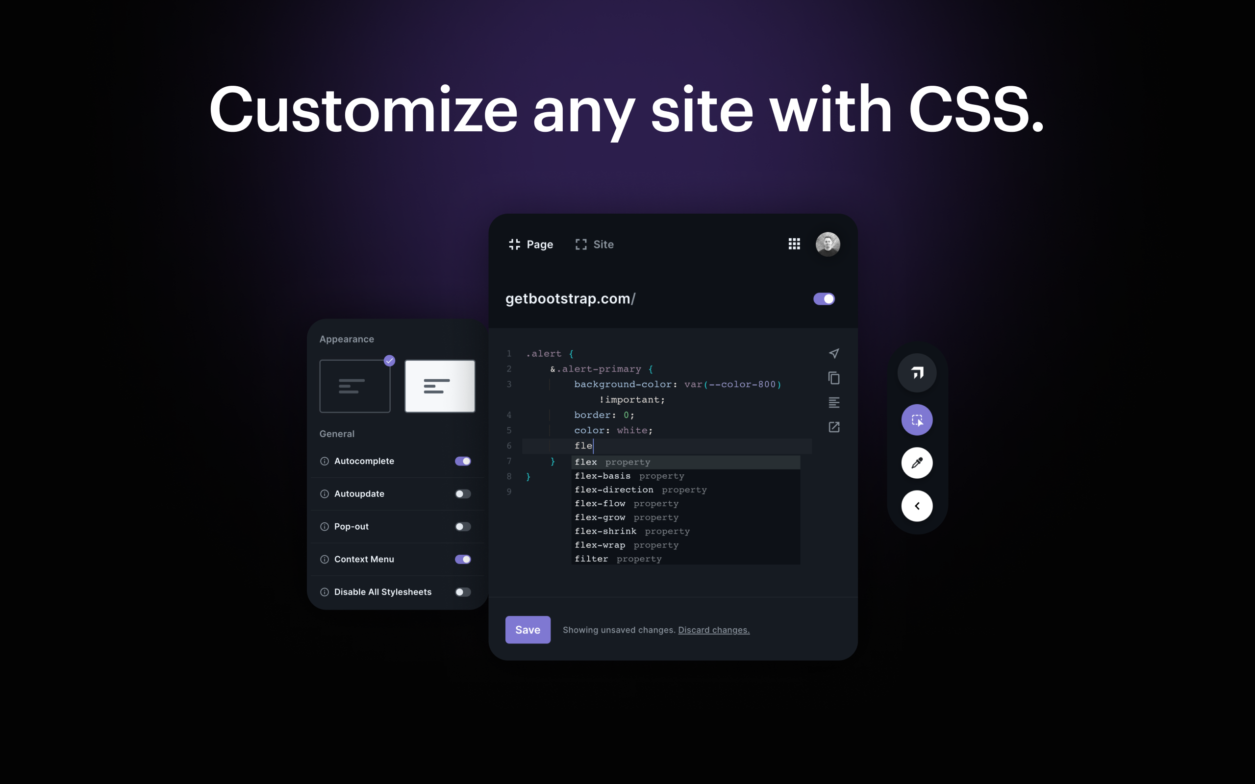 Amino CSS Editor Image
