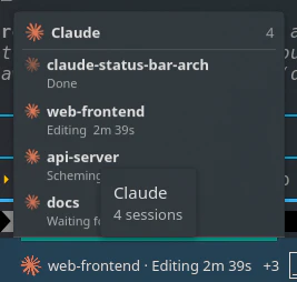 Claude Status Bar | Linux