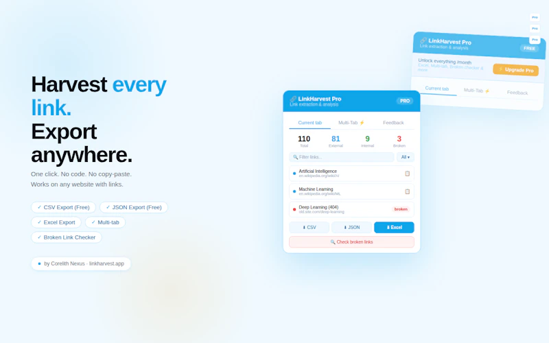 LinkHarvest Pro — Extract Links  screenshot 2