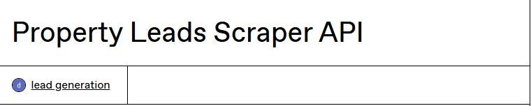 Property Leads Scraper API gallery image