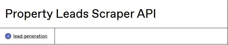 Property Leads Scraper API gallery image