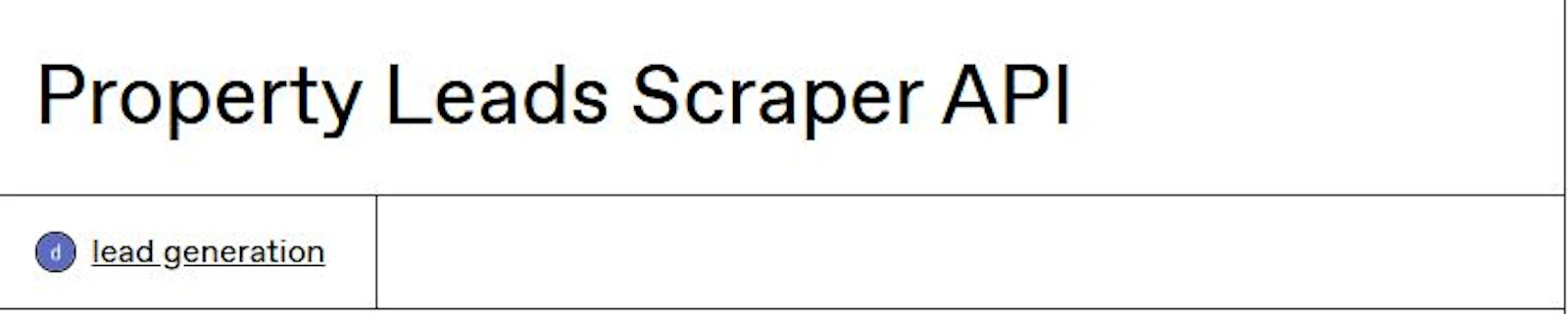 Property Leads Scraper API screenshot 1