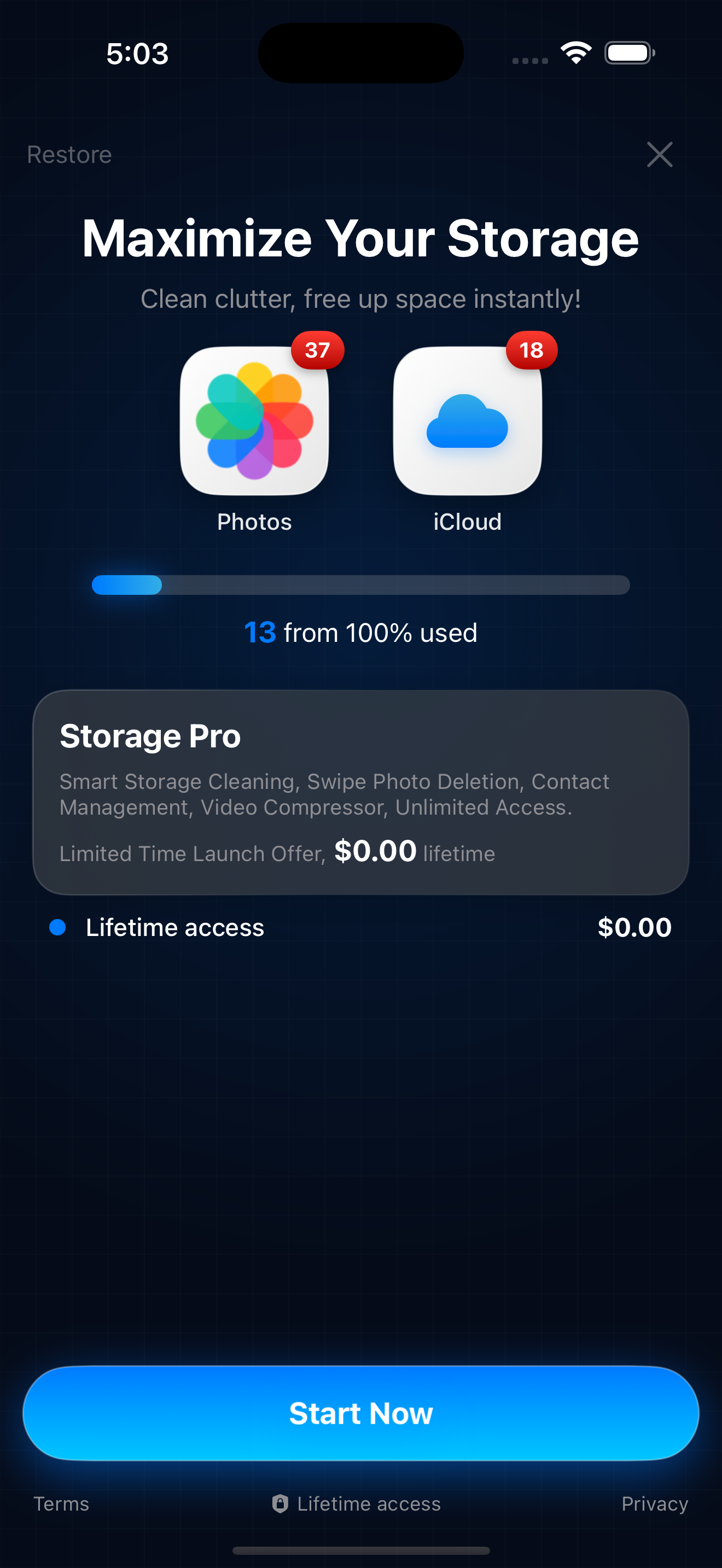 Cleaner AI - Clean Up Storage - Main product screenshot demonstrating key features and user interface