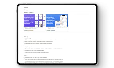 Free UX Portfolio Template gallery image