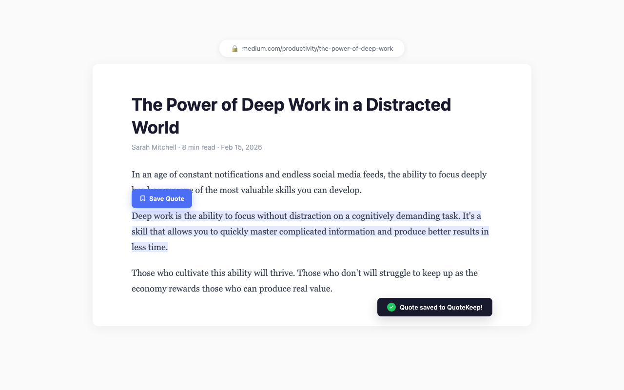 QuoteKeep — Save & Sync Quotes gallery image