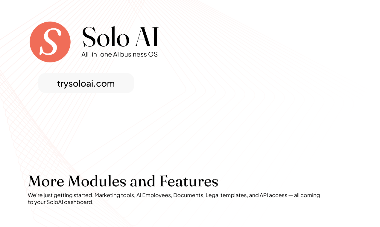 SoloAI – AI Business OS for Founders gallery image