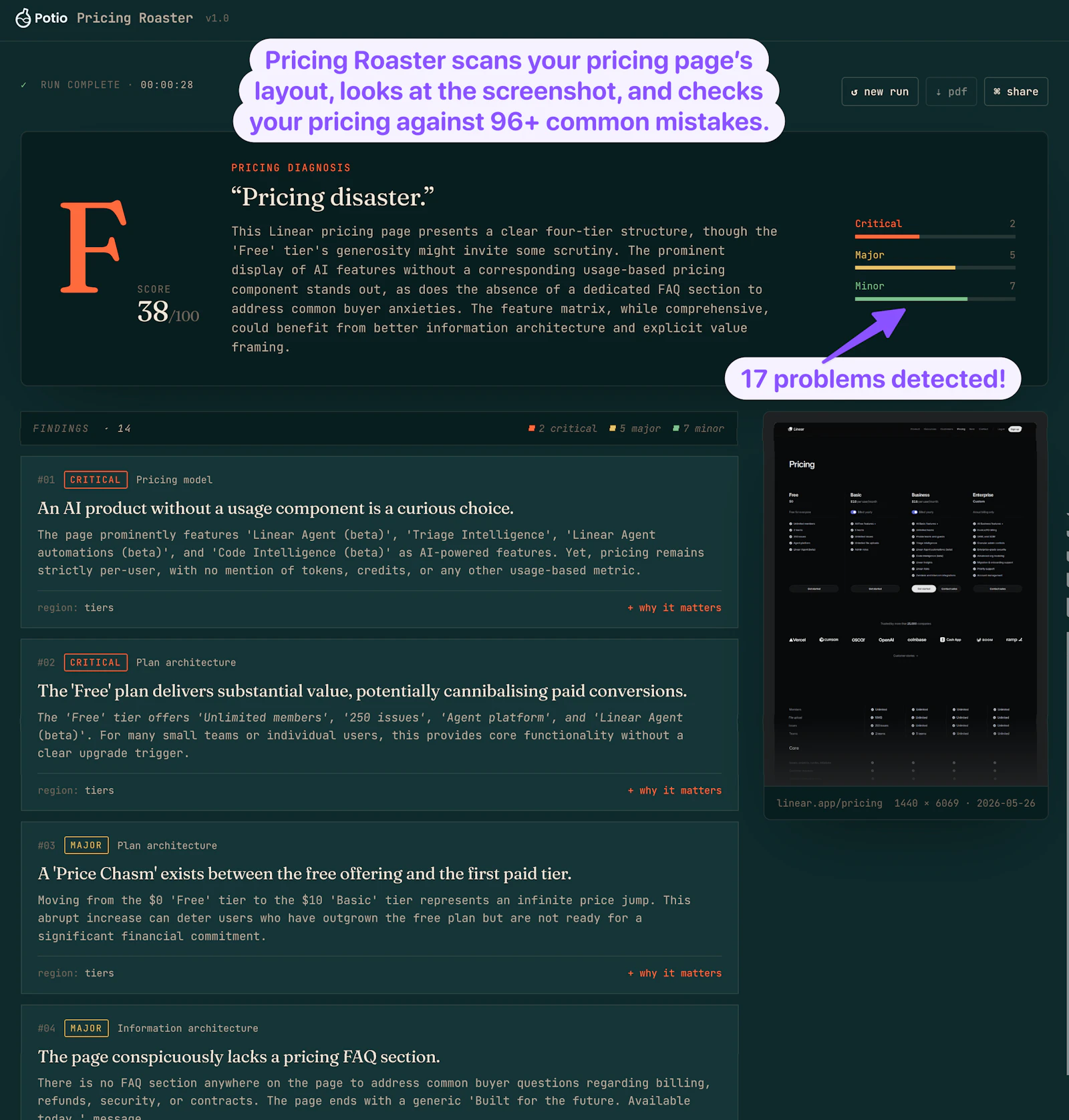 Pricing Roaster screenshot 3