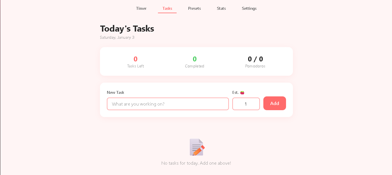 Pomodoro Timer - Screenshot 2 showing product features and functionality