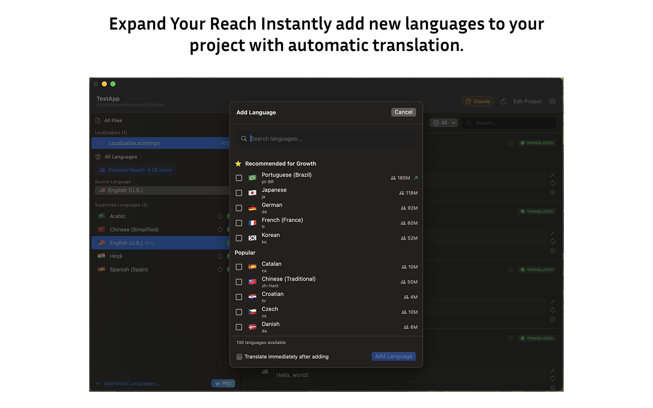 LocaleX - Screenshot 2 showing product features and functionality