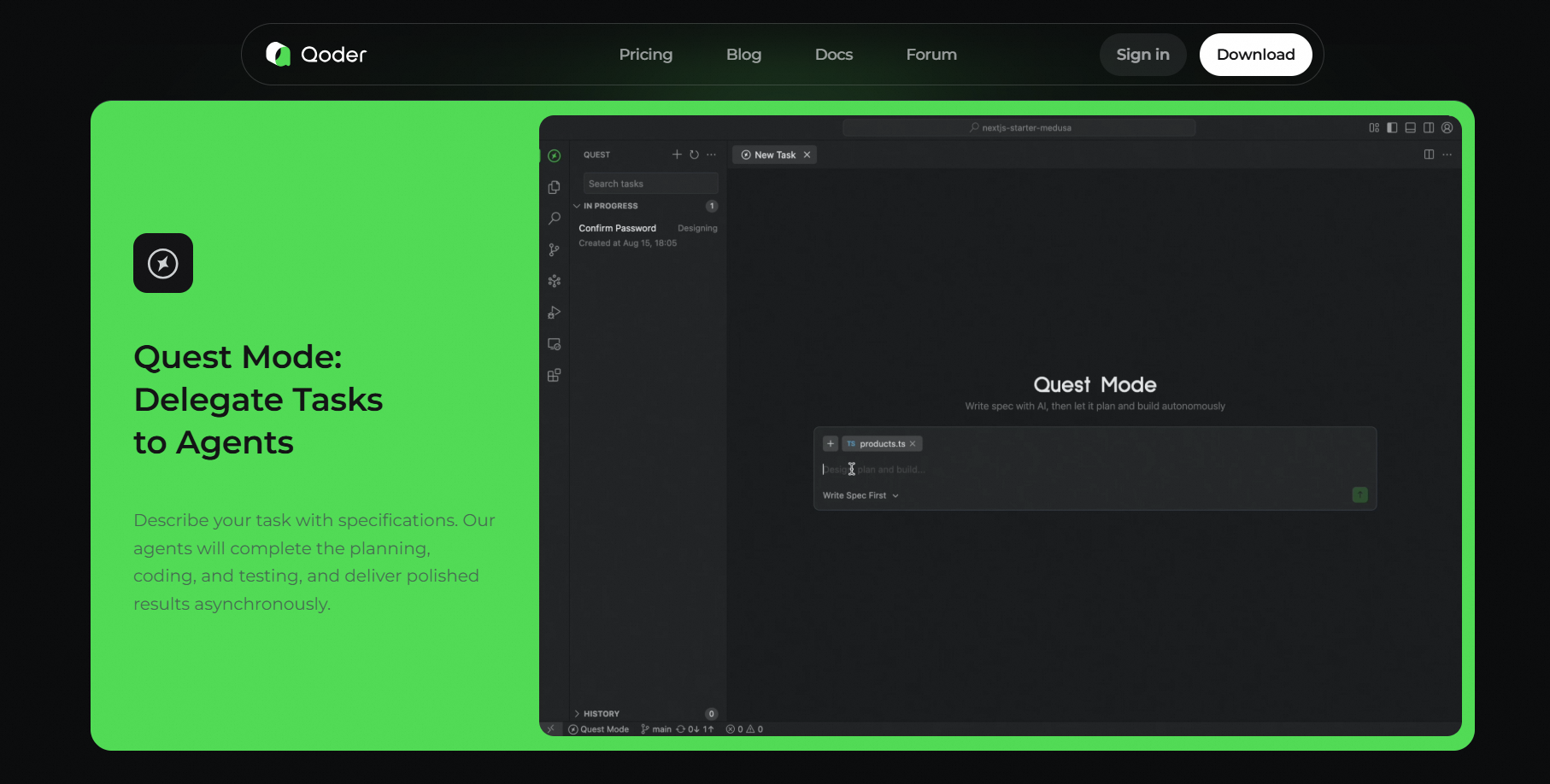 qoder - Qoder เป็นตัวแทน IDE สำหรับการพัฒนาซอฟต์แวร์จริง media 4