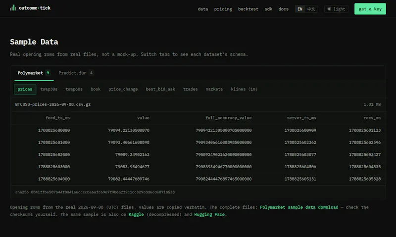 outcometick screenshot 1