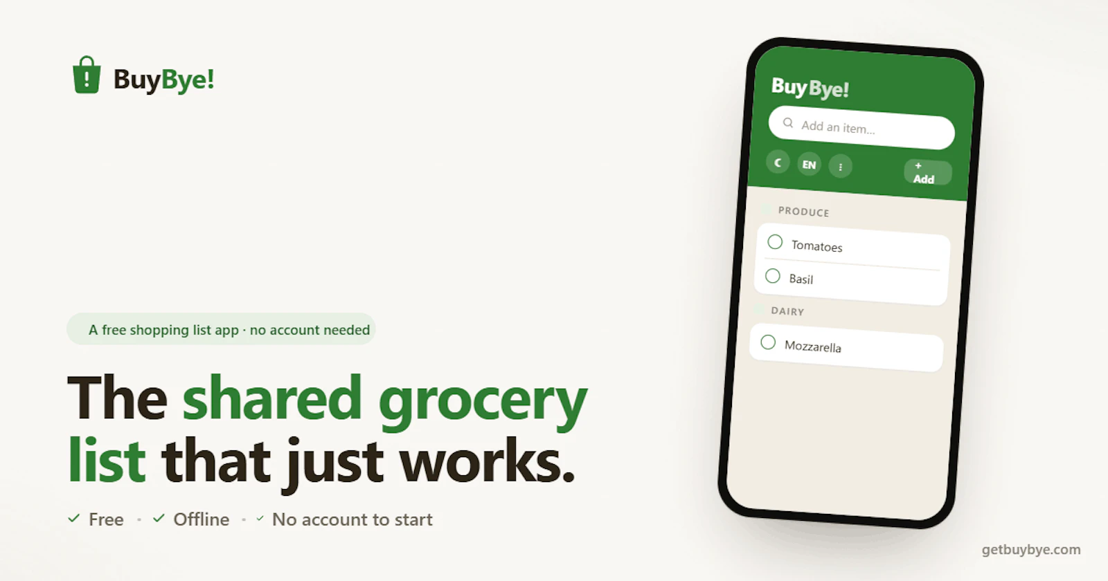 BuyBye! screenshot 1