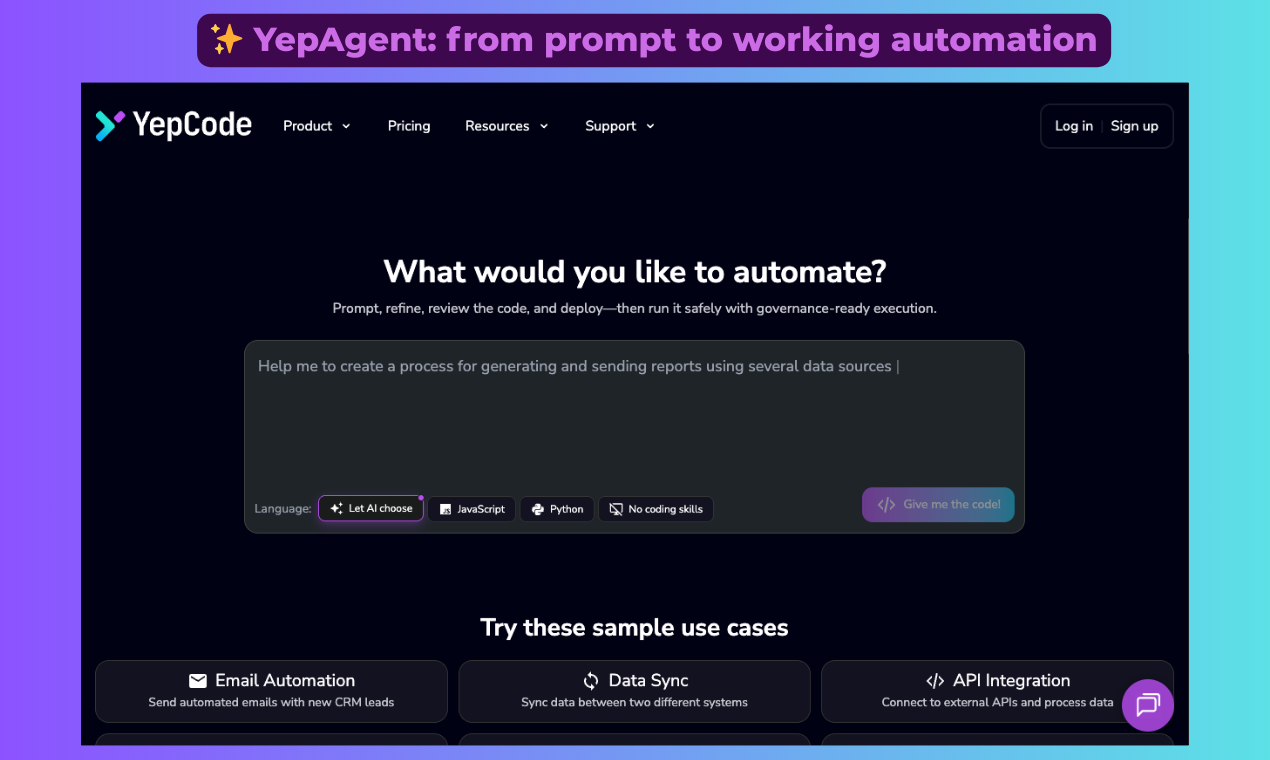 YepCode gallery image