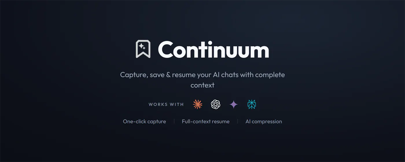 Continuum: Capture & Resume AI Chats logo