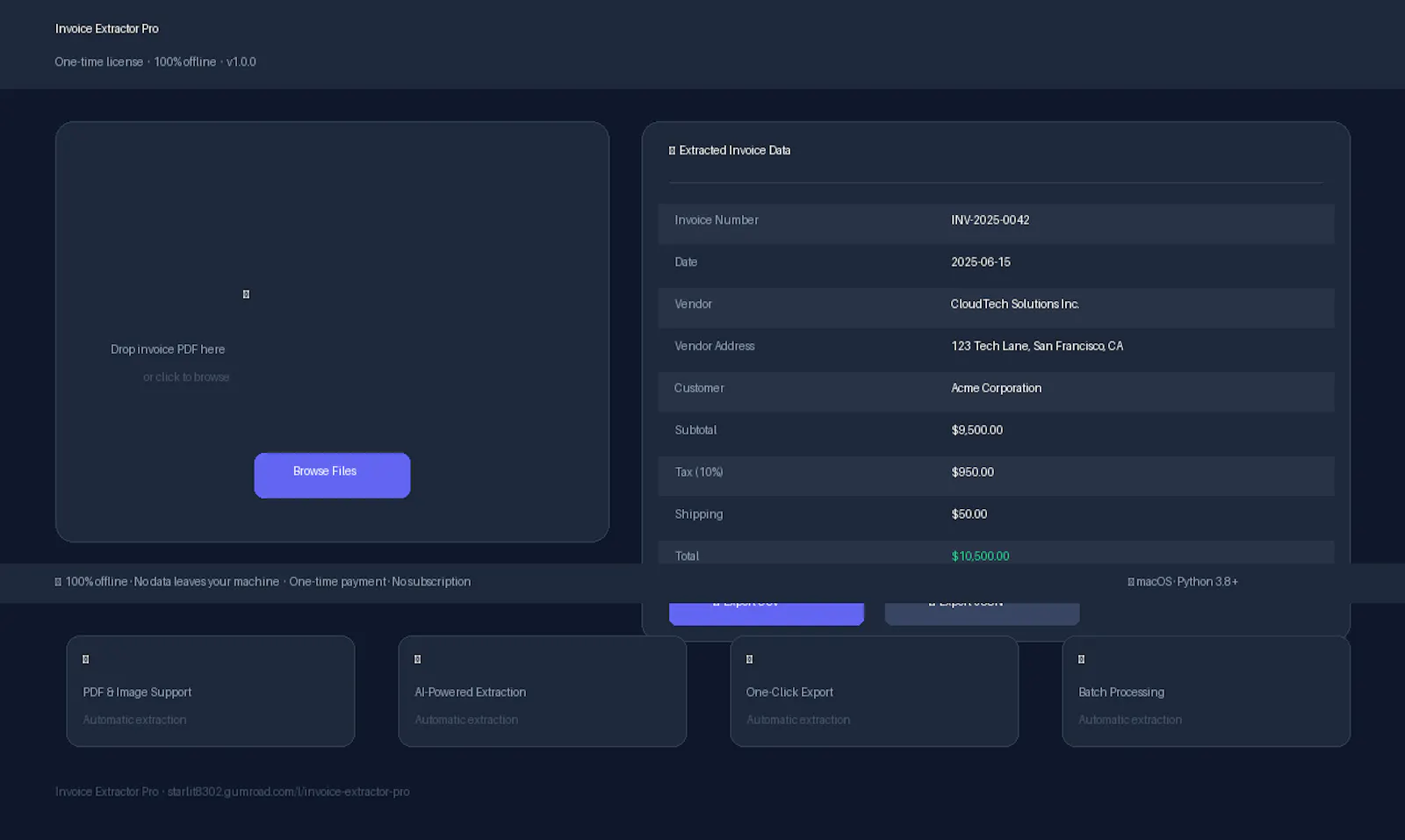 Invoice Extractor Pro screenshot 1