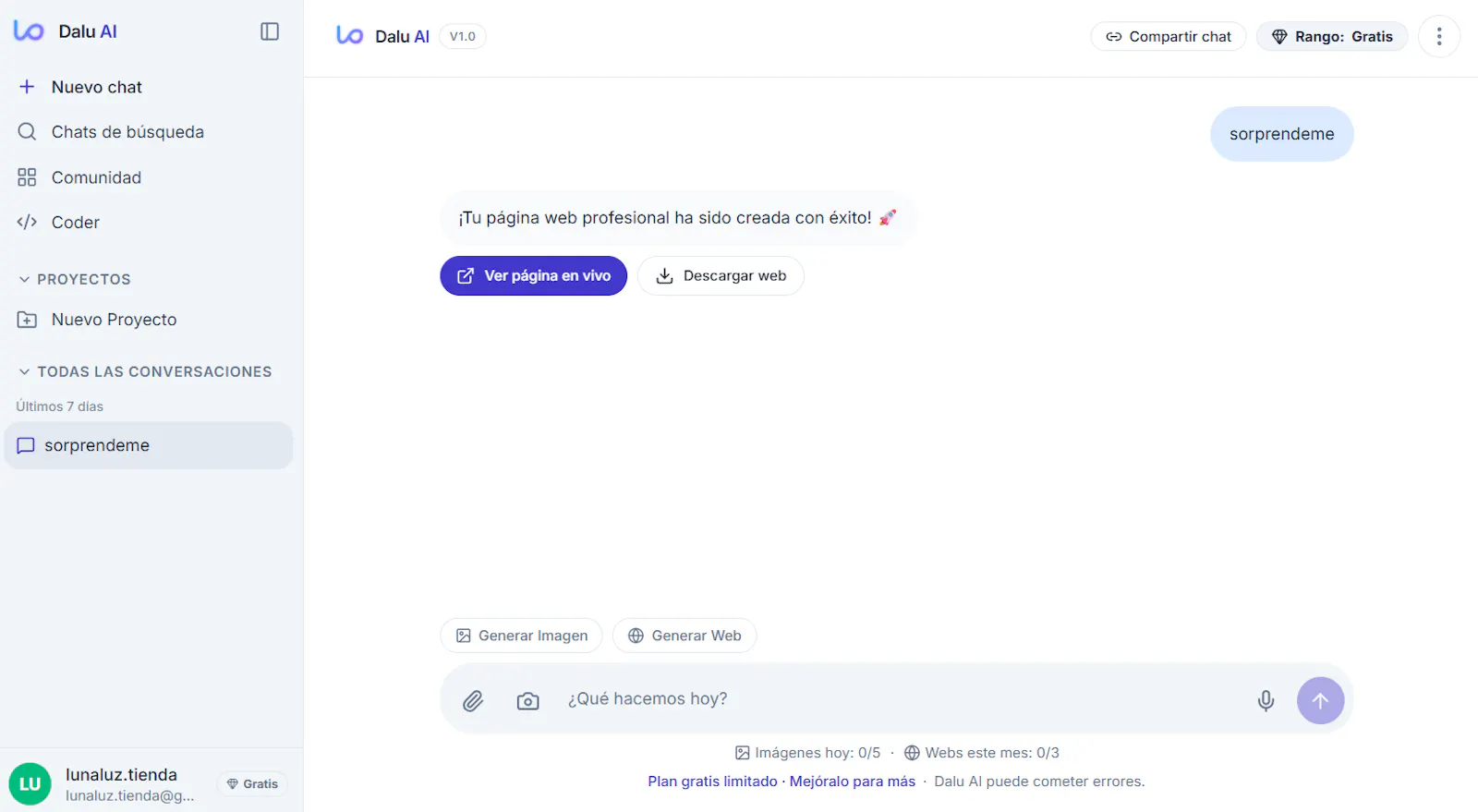 Dalu AI screenshot 2