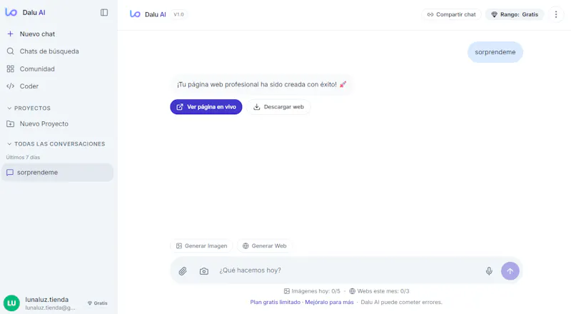 Dalu AI screenshot 2