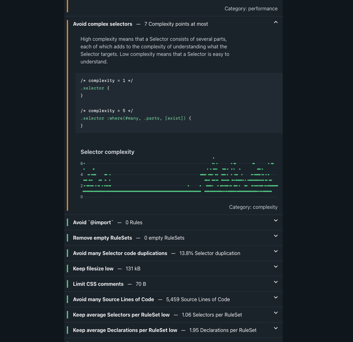 CSS Codekwaliteitsanalysator - Het is als vuurtoren voor CSS -codekwaliteit media 3