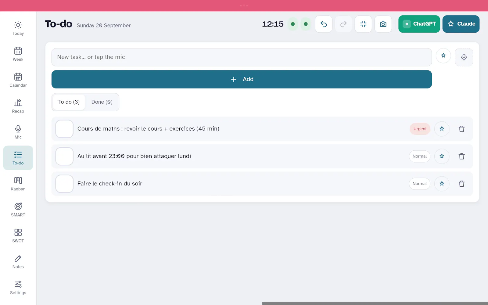 My AI Vocal Planner screenshot 1