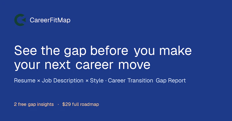 CareerFitMap screenshot 2