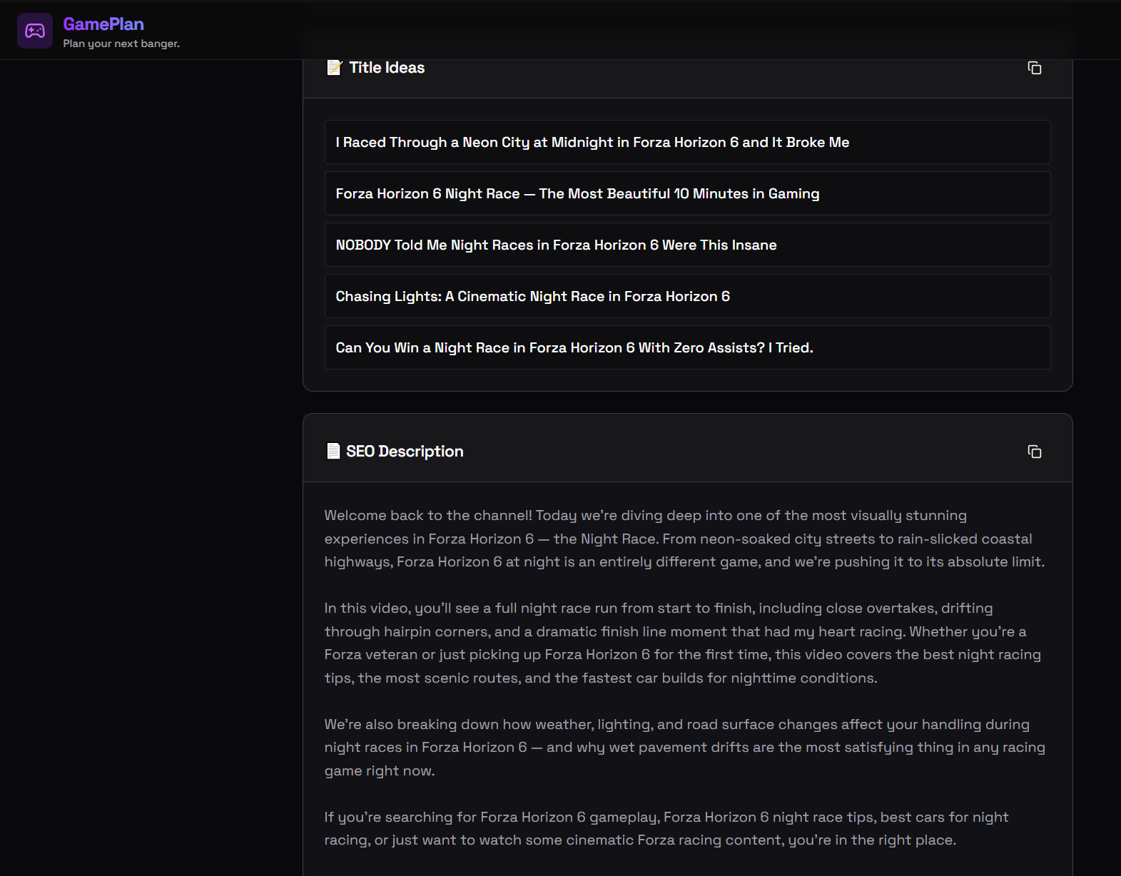 GamePlan YouTube Video Planner for Gamer gallery image