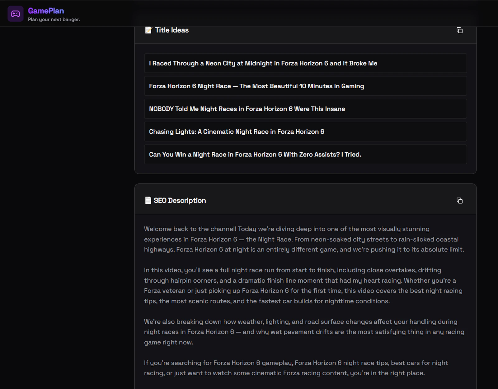 GamePlan YouTube Video Planner for Gamer screenshot 4