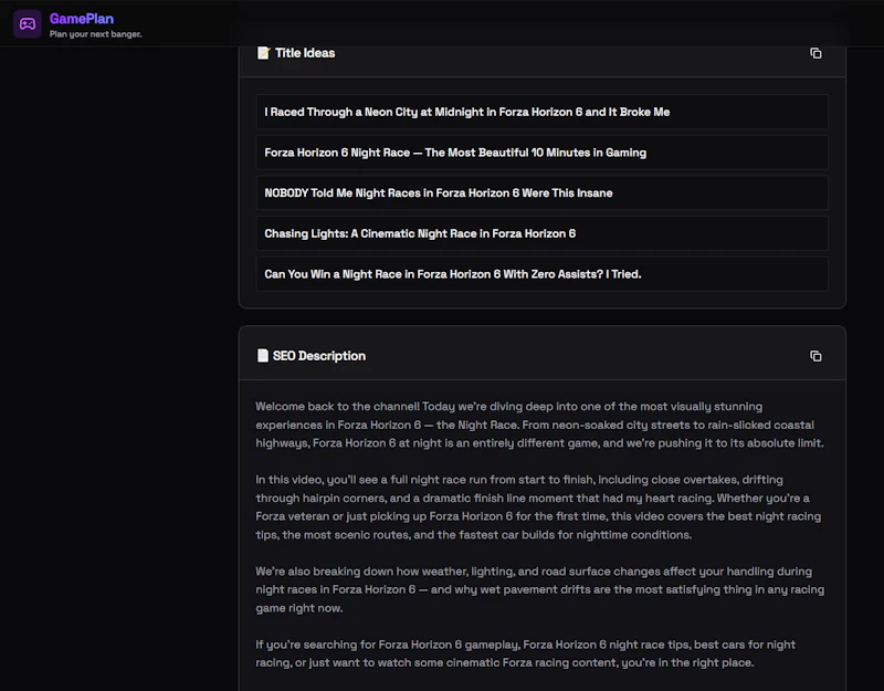 GamePlan YouTube Video Planner for Gamer screenshot 4