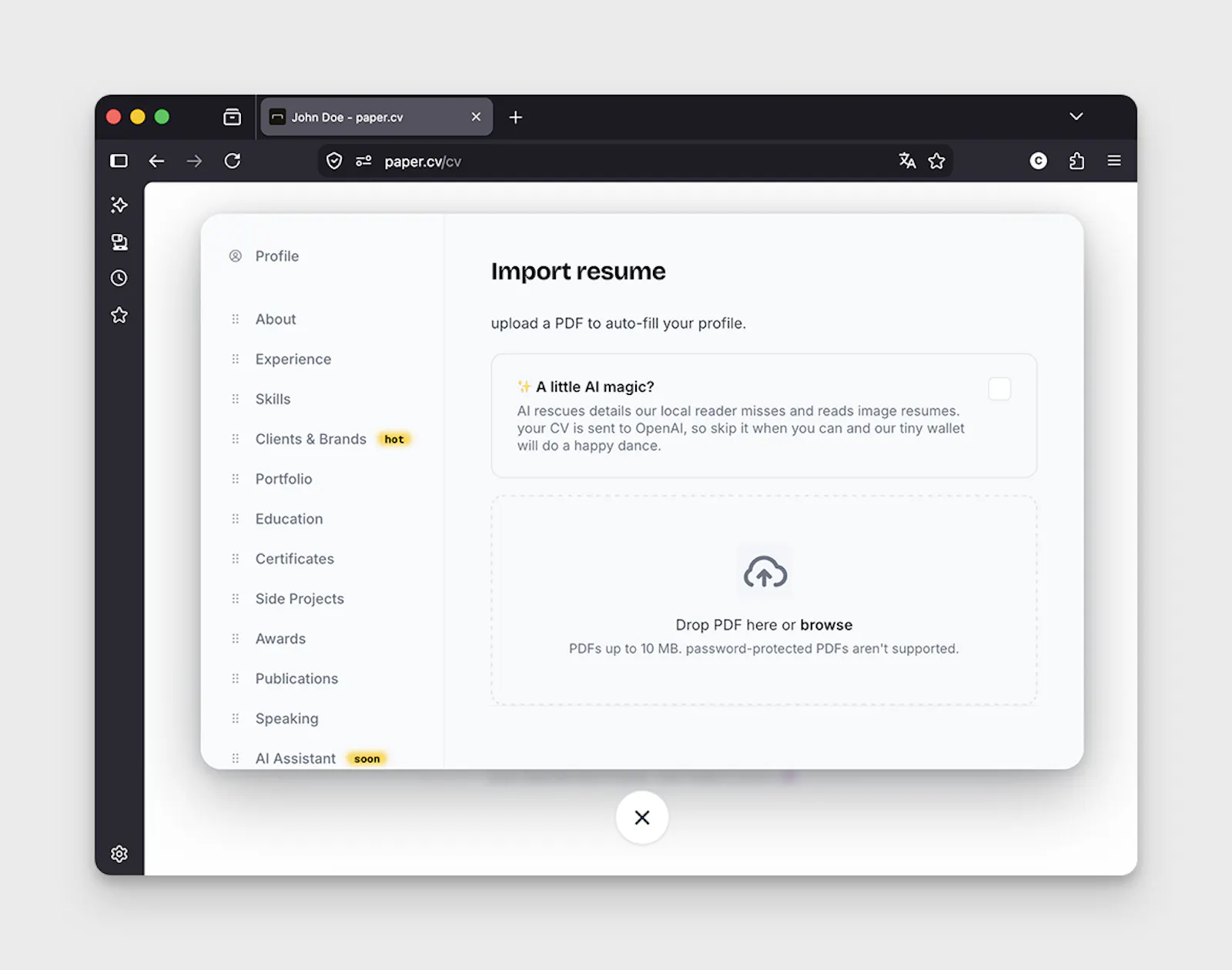 paper.cv screenshot 8
