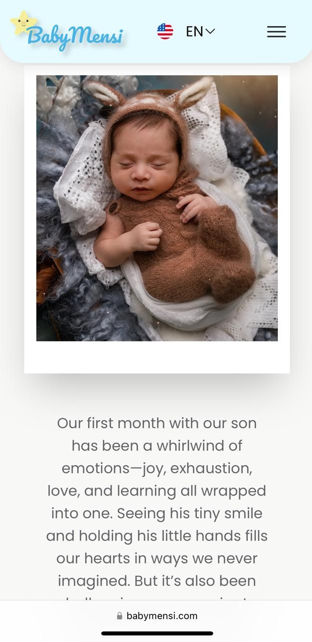 Media Babymensi - Buat laman web untuk bayi anda untuk meraikan bulan pertama 4