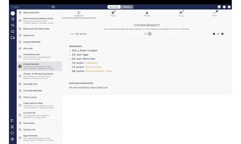 Plate Pro: Recipe & Food Costs screenshot 1