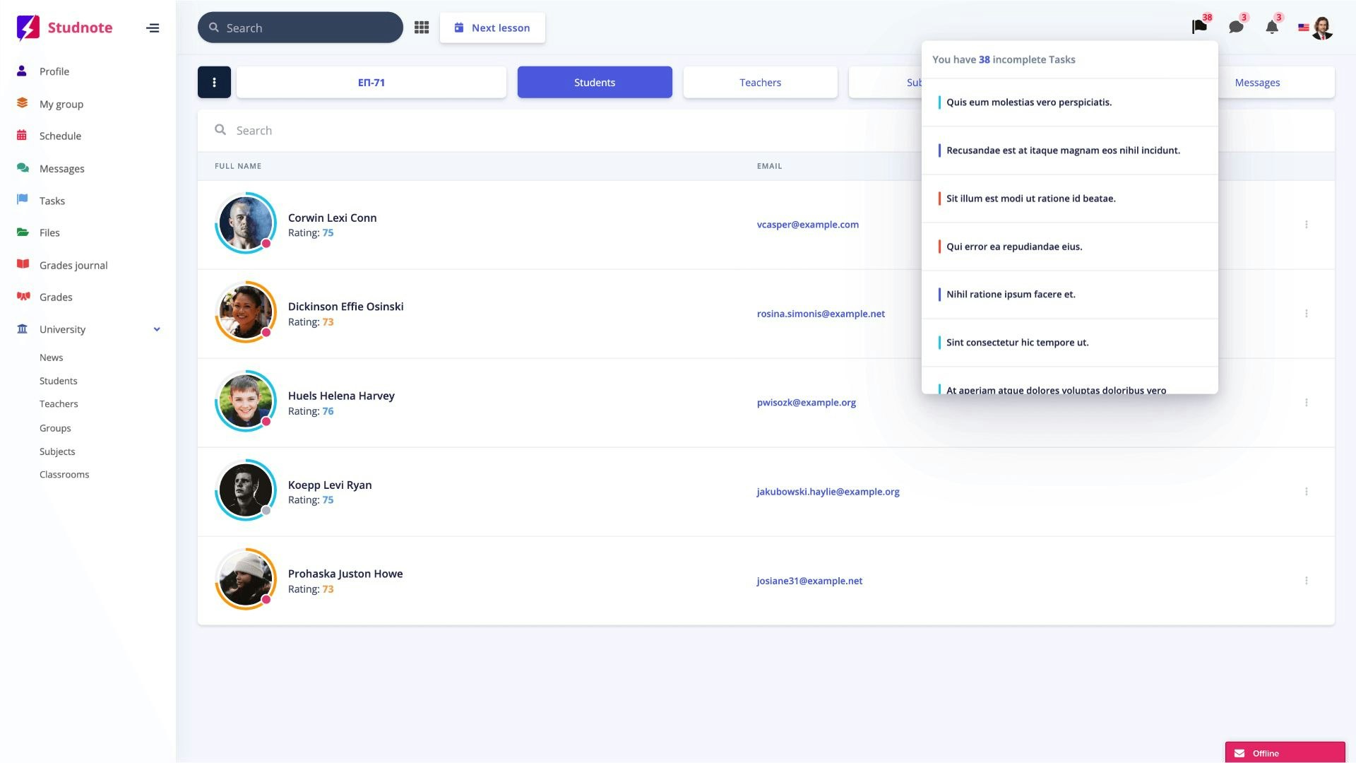 Studnote gallery image