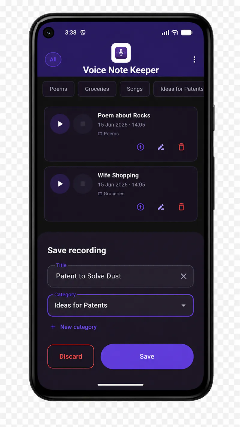 Voice Note Keeper - VNK screenshot 2