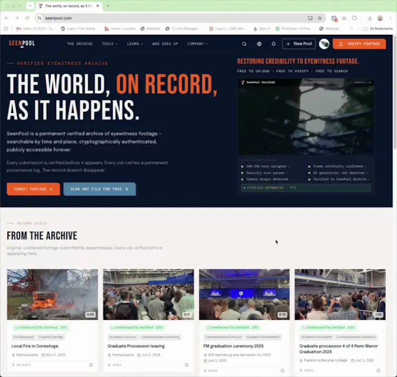 SeenPool screenshot 1 (video preview)
