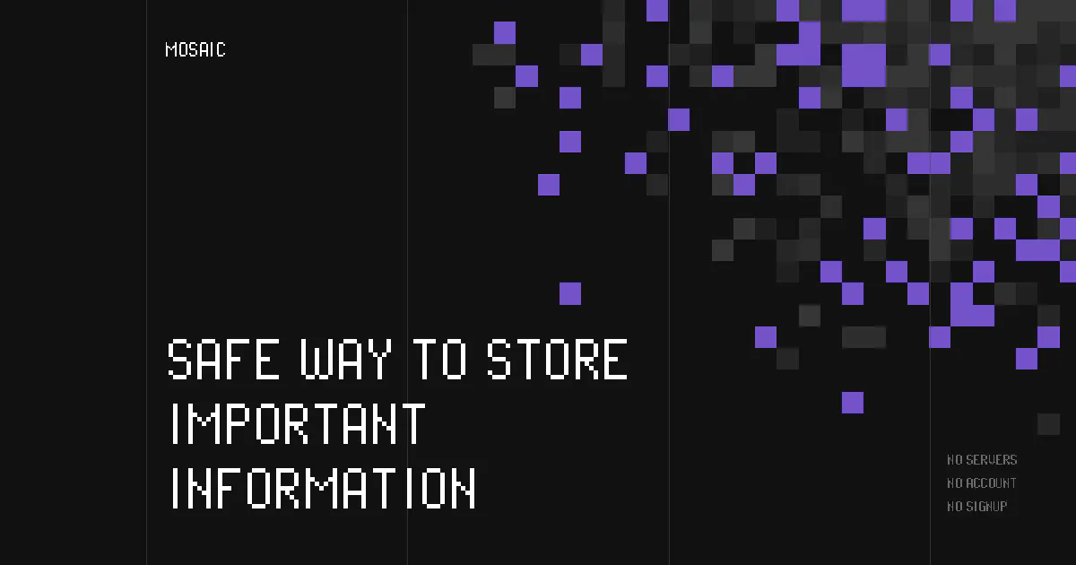 Mosaic: Seed Phrase Backup gallery image
