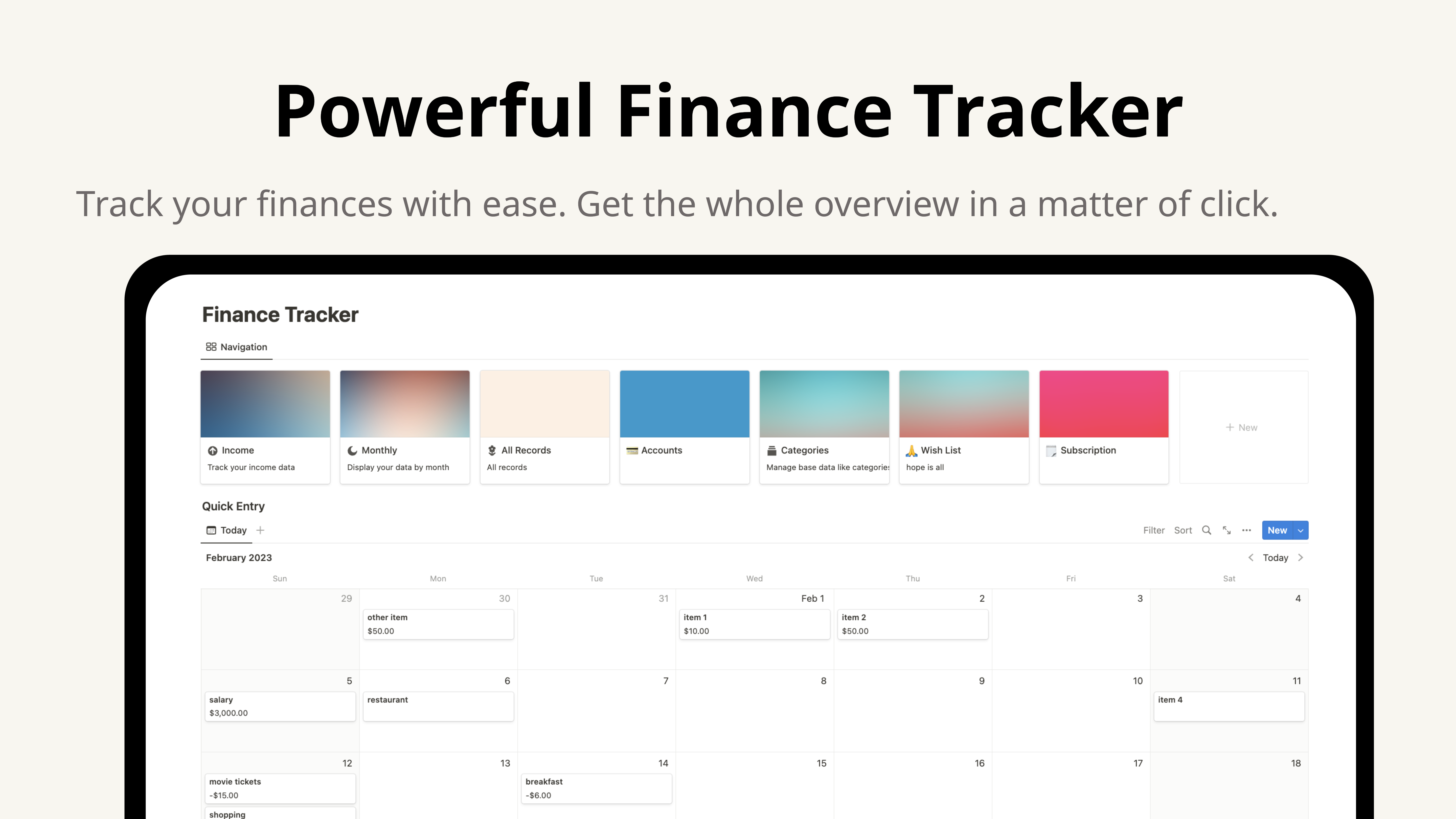 Powerful Finance Tracker