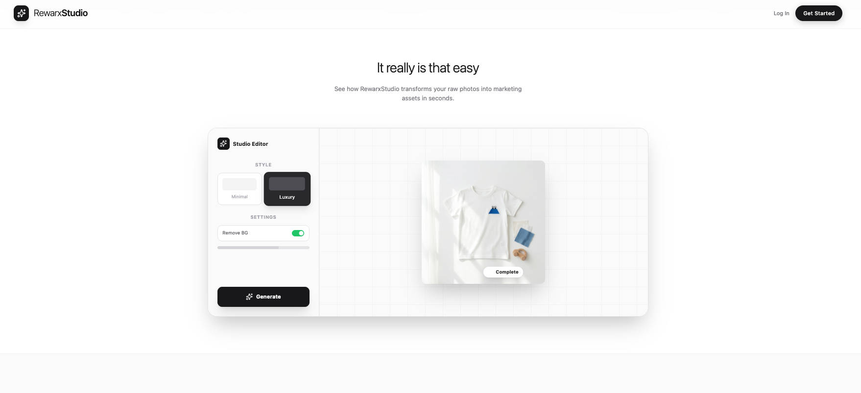 RewarxStudio - Screenshot 2 showing product features and functionality