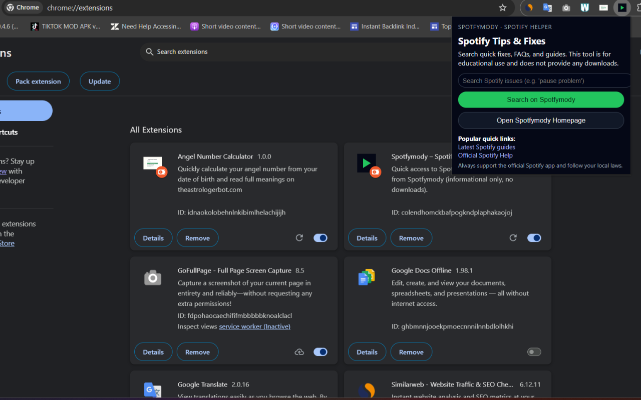 Spotfymody - Main product screenshot demonstrating key features and user interface