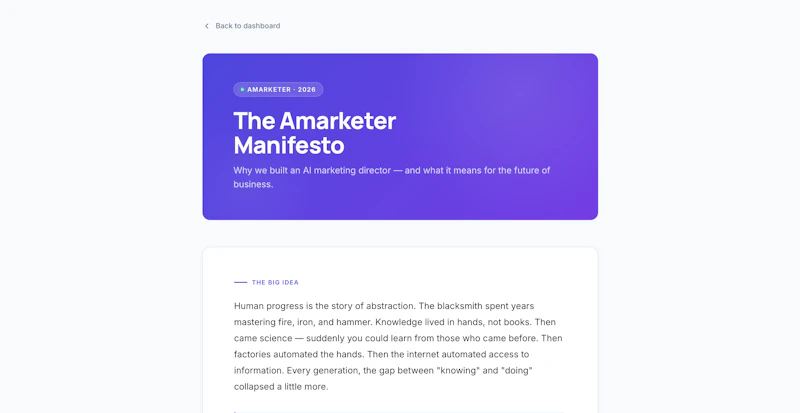 Amarketer screenshot 2