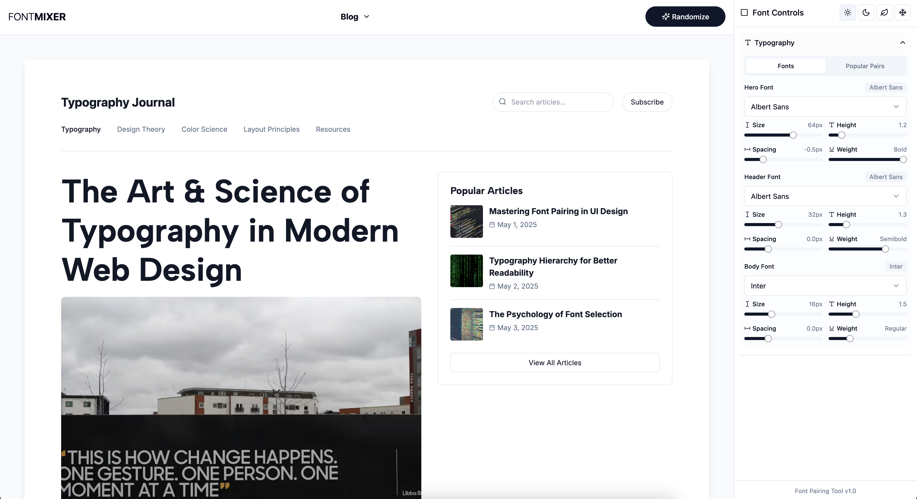 FontMixer.app - Typografie- und Schriftart -Pairing -Tool für Google -Schriftarten Medien 5
