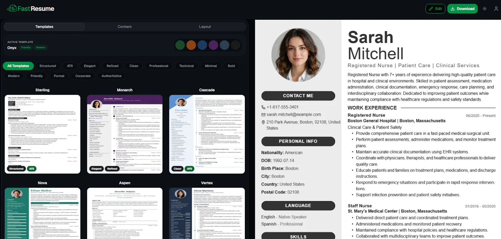 FastResume - Professional Resume Builder screenshot 6