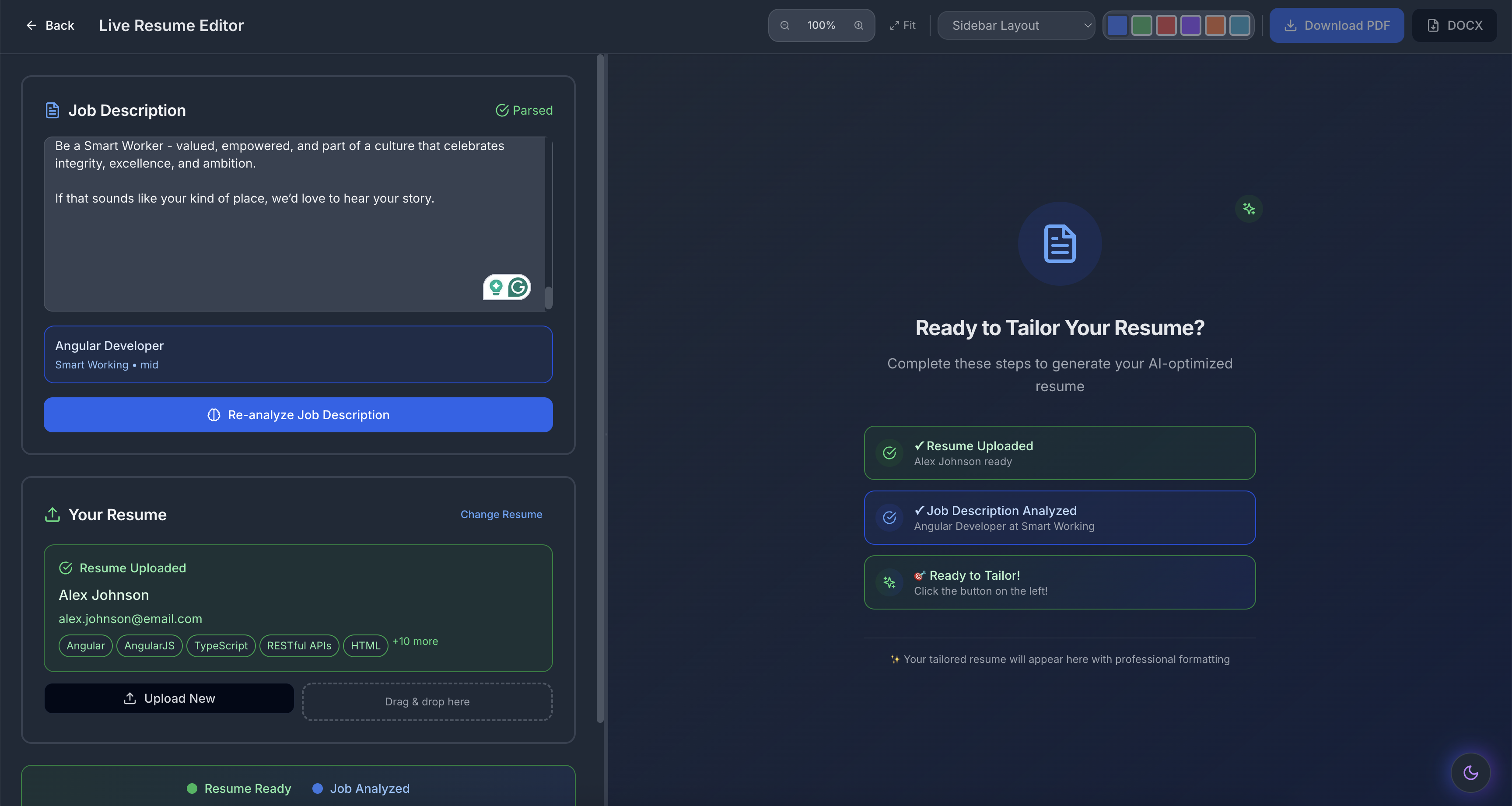 AI-tailored resumes for every job - AI-tailored resumes that land jobs media 8