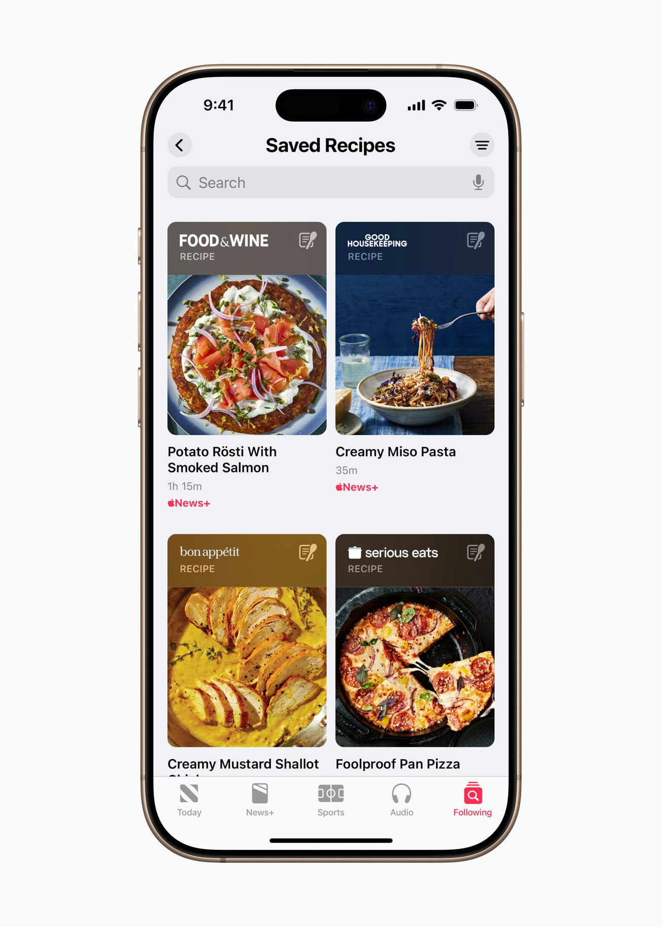Comida de Noticias de Apple media 3
