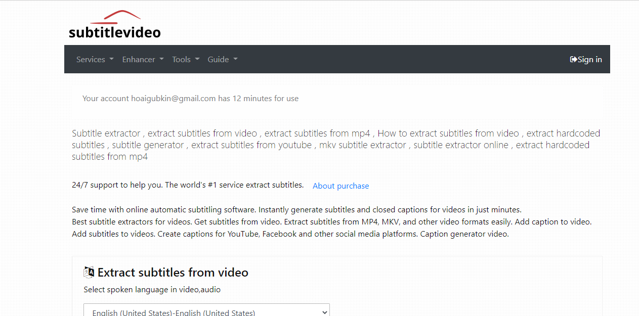 Extract subtitles from video