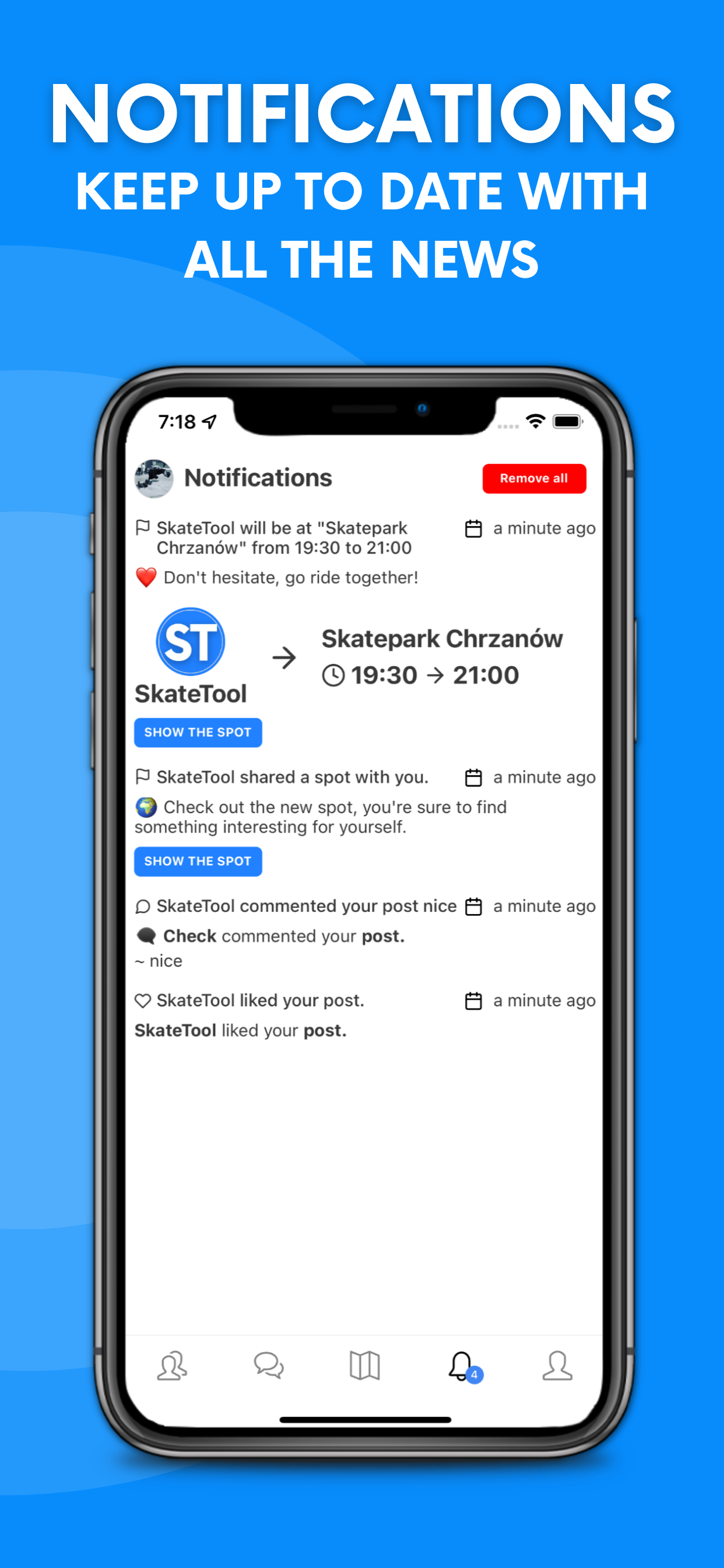 Skatetool-滑板手移动应用程序 - 滑板，滑板，移动应用，滑板点，社区媒体5