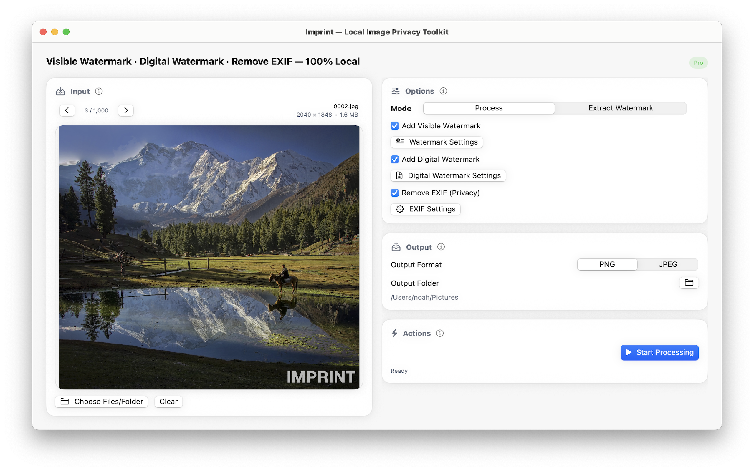 Imprint - Batch watermark hundreds of photos fast & offline (Mac) media 2