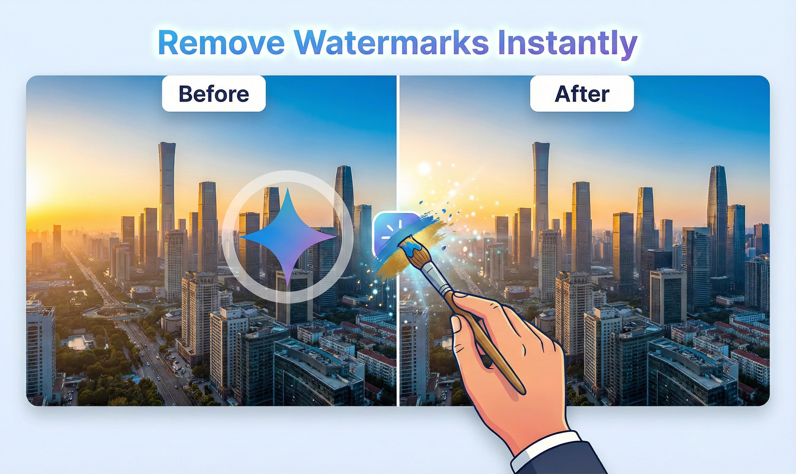 Gemini NotebookLM Watermark Remover - Main product screenshot demonstrating key features and user interface