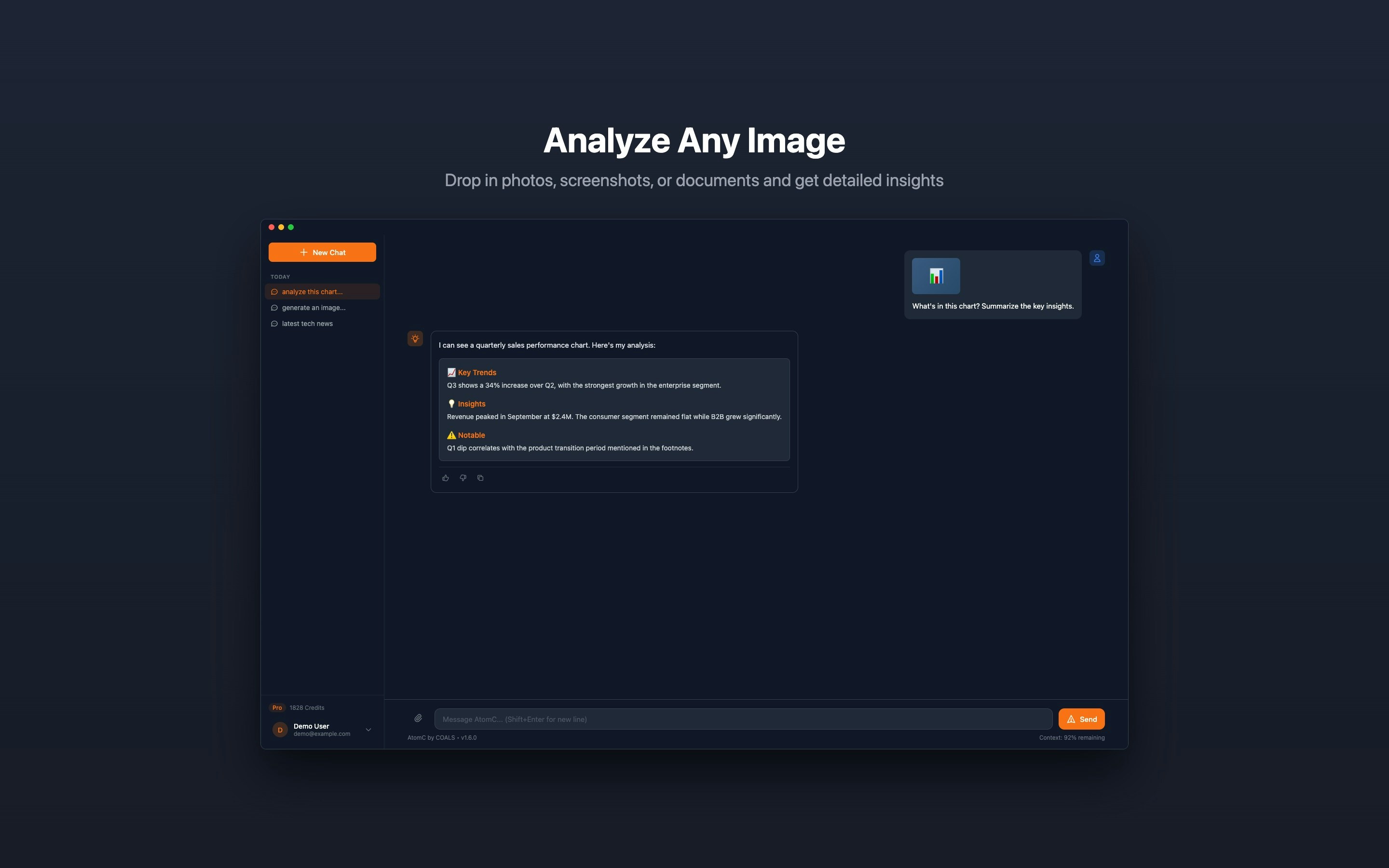 AtomC - Screenshot 4 showing product features and functionality