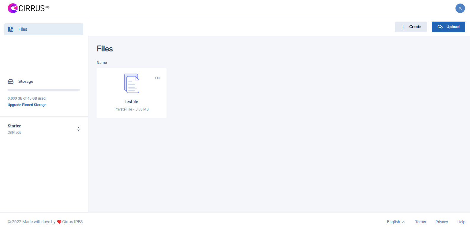 Cirrus IPFS gallery image