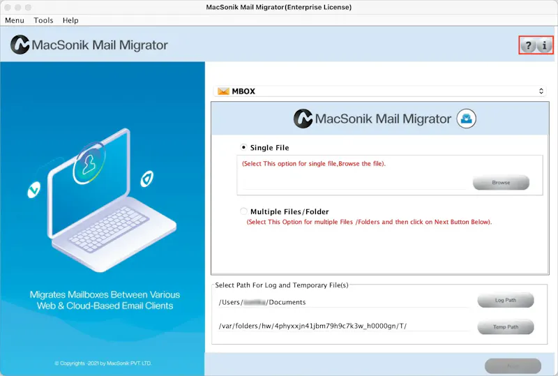 MacSonik Email Migrator screenshot 1