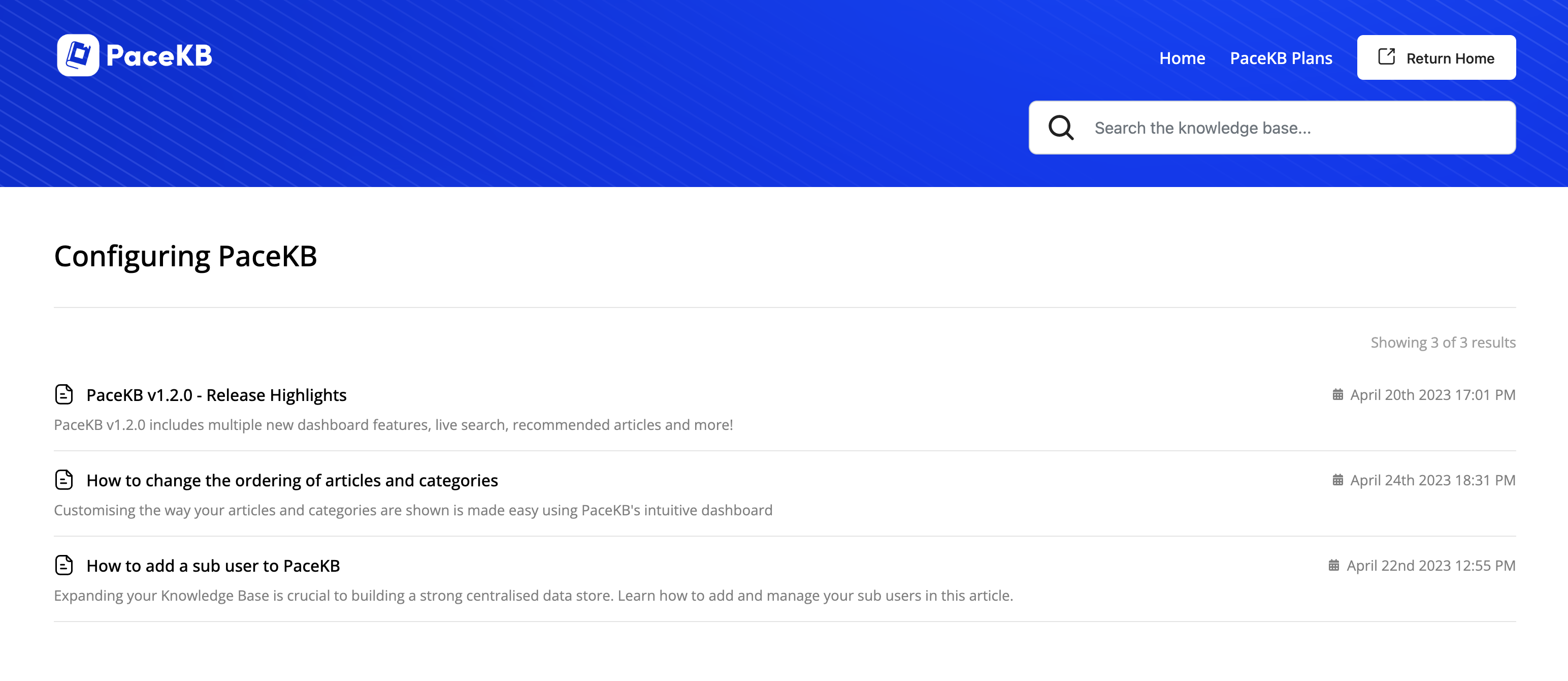 PaceKB Knowledge Base Software v1.3.0 media 2